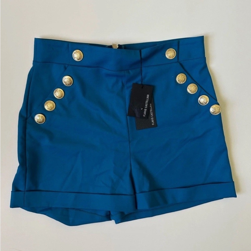 Flavio Castellani Italy Ottanio High Rise Shorts NWT
